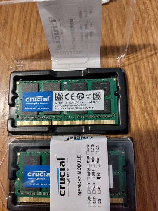 NOU ‼️ Memorii RAM Laptop 16GB DDR3L 1600mhz Crucial