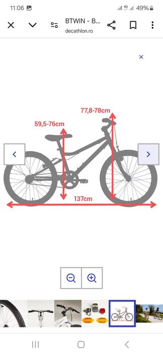 Bicicletă polivalentă Riverside 100 20" alb copii
Bicicletă polivalent