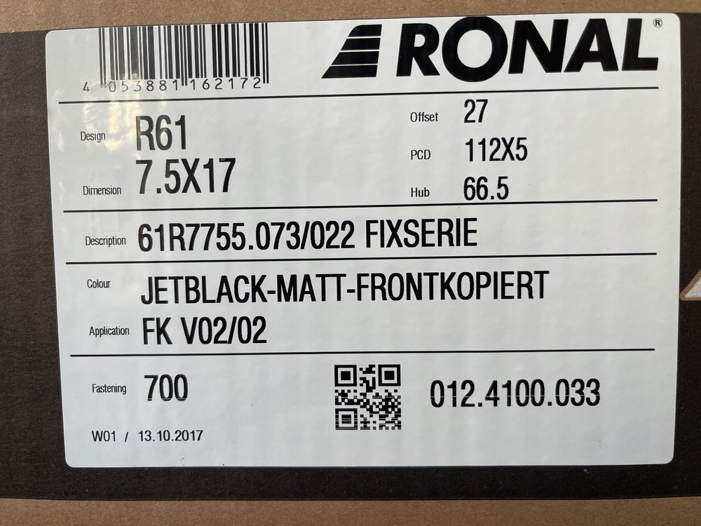 Jante noi BMW G 3/4/i4/5-Audi/Mercedes 5x112 66.5 7,5x17 ET27