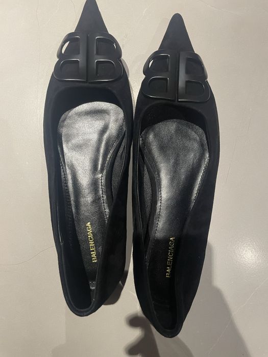 Balerini Balenciaga - Ballet Flats BB suede - piele intoarsa