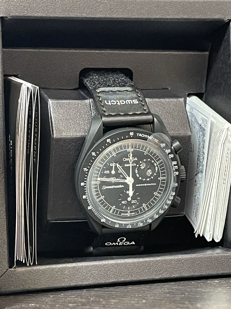Ceas omega moonswatch editie limitata moonphase negru