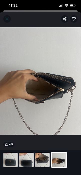 черна чанта guees