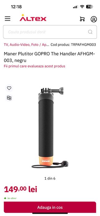 Husa protectie GoPro ORIGINALA, Maner plutitor GoPro