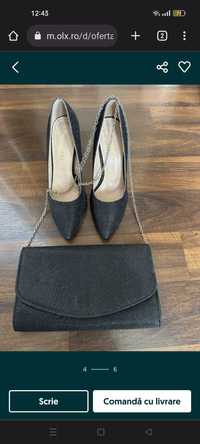 Vand set Pantofi stiletto și plic elegant