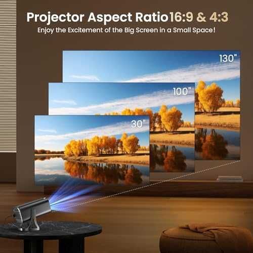 Нов Портативен Проектор 4K Поддръжка, WiFi 6, Bluetooth, Домашно Кино