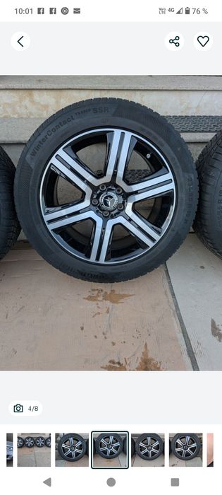 4 jante fara cauciucuri 5x112 R19 originale Mercedes GLC,ML,GLE GLK