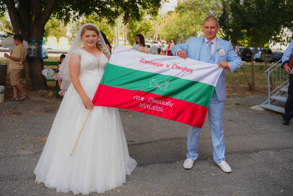 Сватбено знаме, бродерия