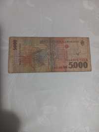 Vând bancnota 5000 lei l, anul 1998