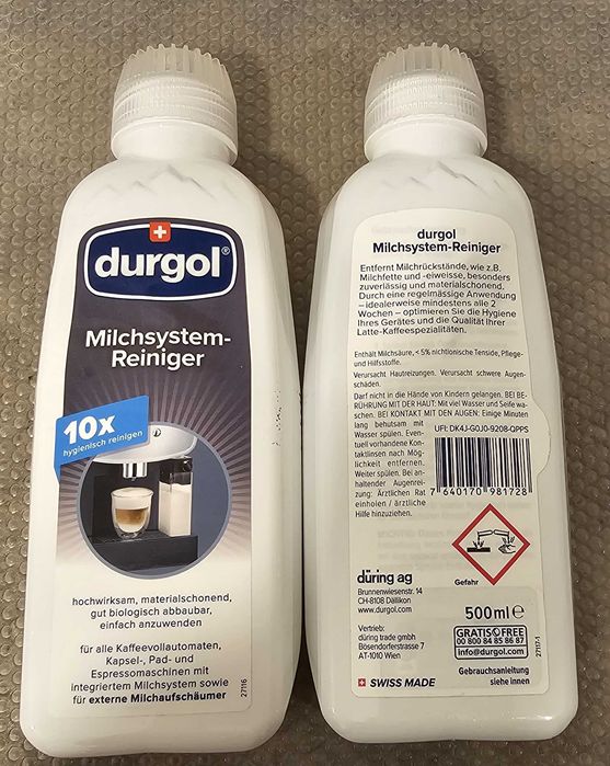 Soluție curățare pentru sistemul de lapte Durgol Espressor cafetiera