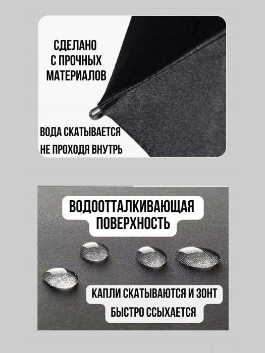 Зонт с авто-логотипом: водоотталкивающий