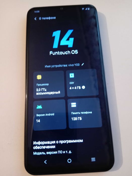 Продам мобильный телефон Vivo Y03 в отличном состоянии 128 гб