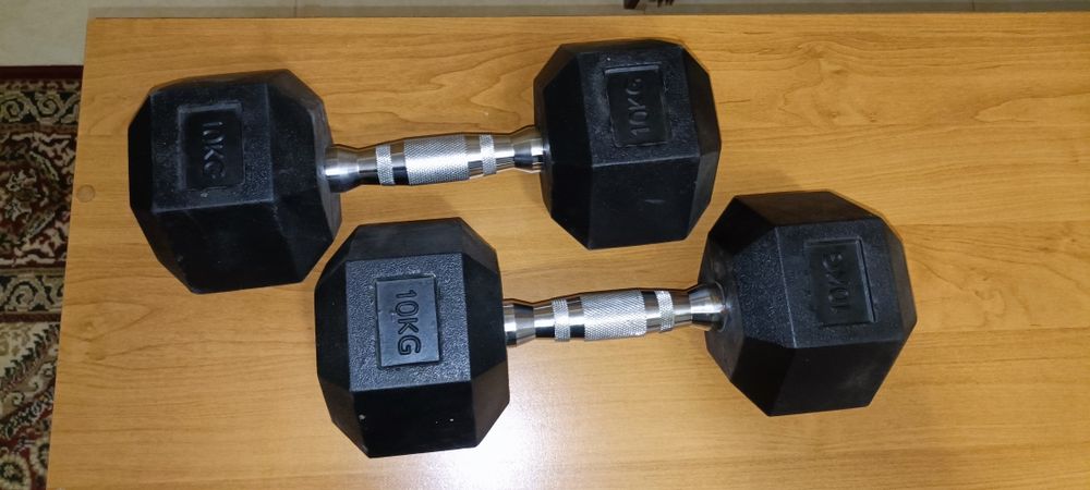 Гантели новые 20 кг общий вес. Гексагональные