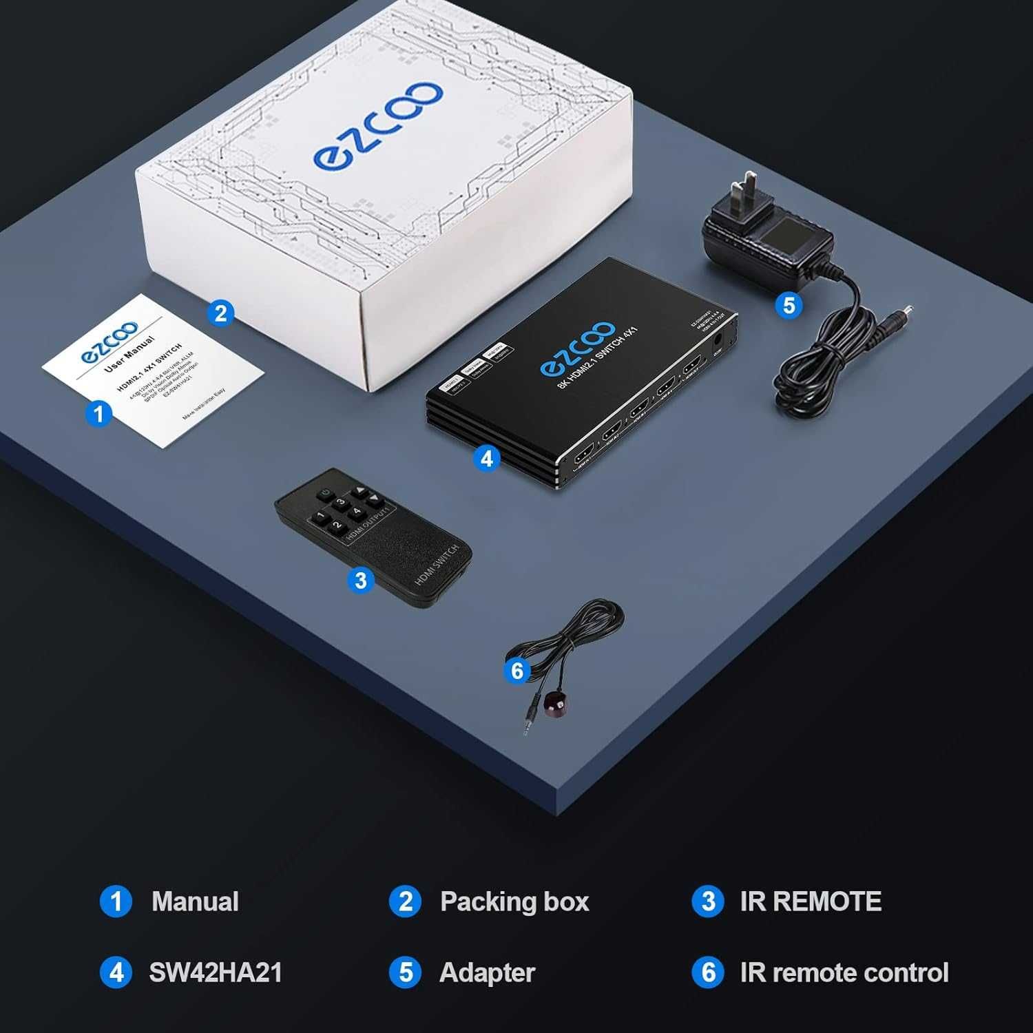 8К HDMI превключвател  4 в 1