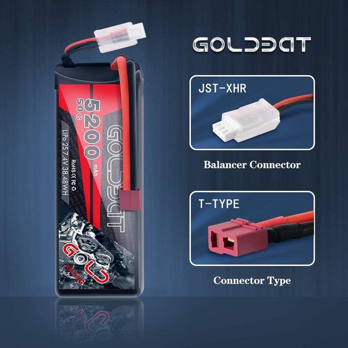 Baterii GOLDBAT Lipo plus de 5200 si 6200mah,pt radioamatorism,sigilat