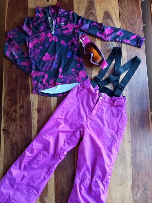 Set costumație schi fetițe 9-11 ani cu ochelari + bonus căciulă