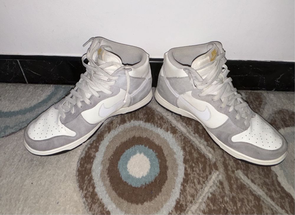 Nike Dunk High retro grey orange