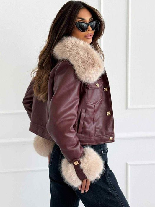 Кожено яке с пух