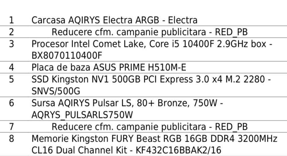 PC de gaming I5 10400f GPU: AMD Radeon RX570 Pulse 4GB