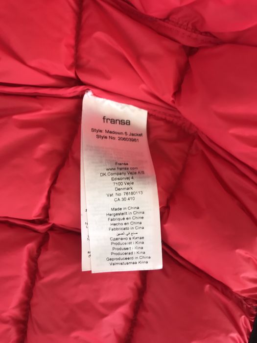 Яке с пух Fransa, S номер