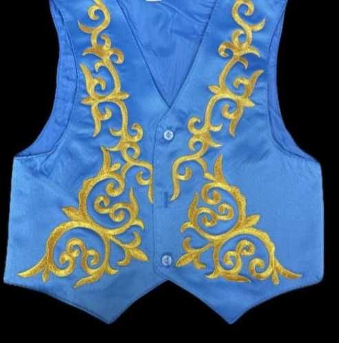 Голубые национальные желетки