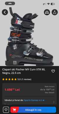 Clapari ski Fischer MY Curv XTR 90, Negru, 22.5 cm