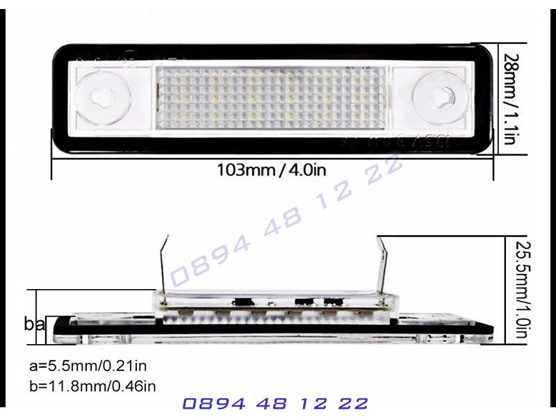 LED Плафони Opel Astra Zafirа Corsa Vectra Заден Номер ЛЕД Диодни