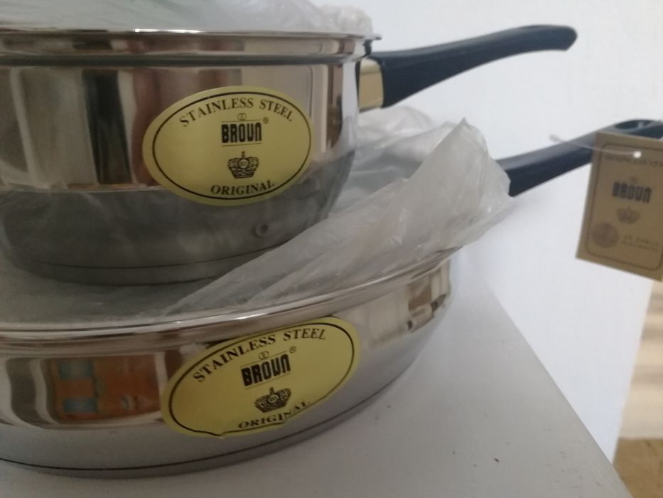 Seturi de oale/cratițe inox . Set ,,Luminarc" de pahare, cești, boluri