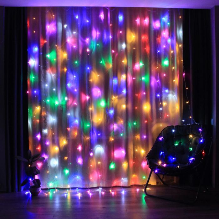 Instalatie de craciun tip perdea