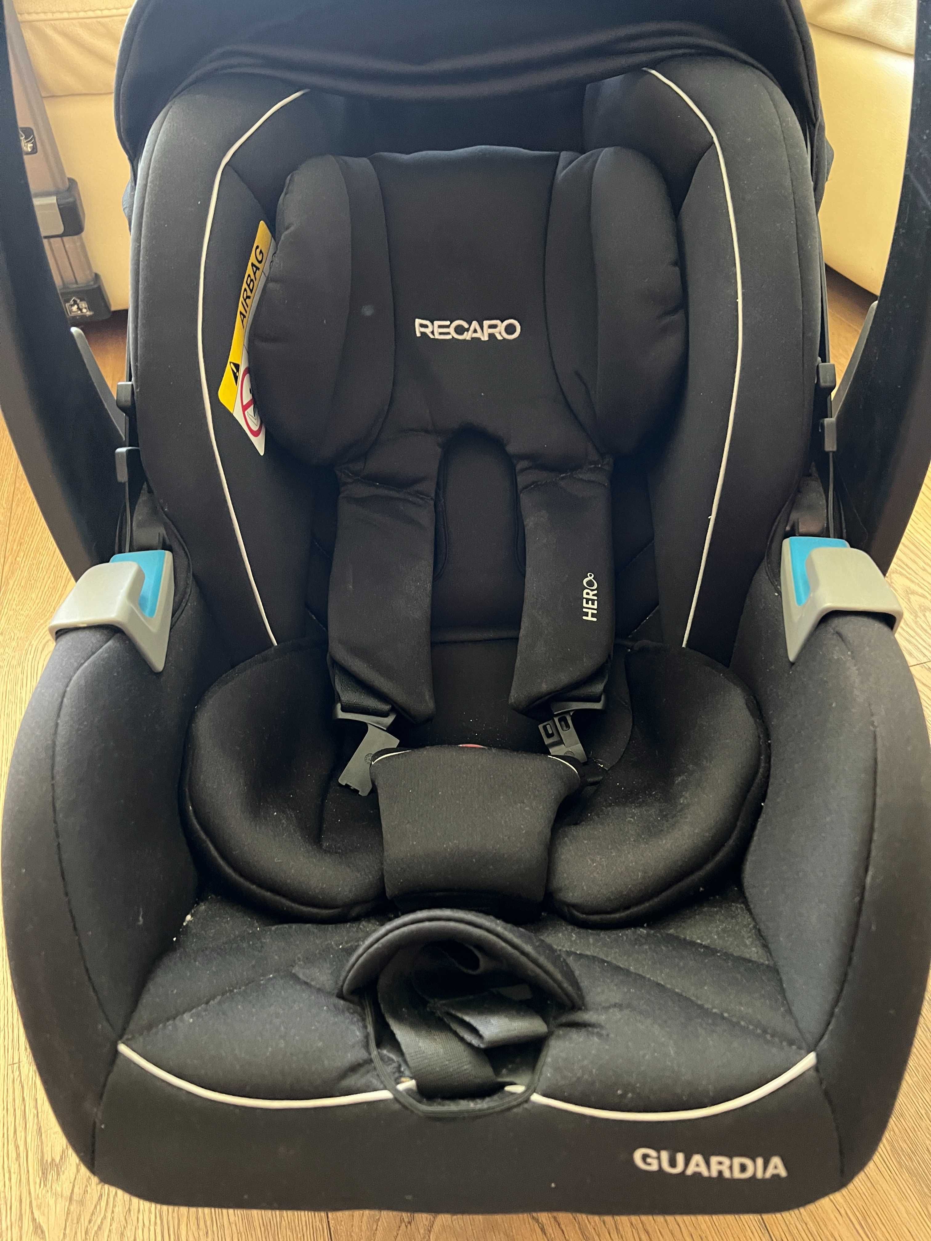 Детско Столче за кола Recaro Guardia (0–13 кг) + Isofix база като ново