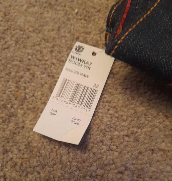 Element Shorts Mens 32 Blue Denim Jean Shorts New