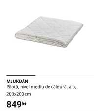 Pilotă nivel mediu de căldură umplutură matase 200×200 (Mjukdan IKEA)