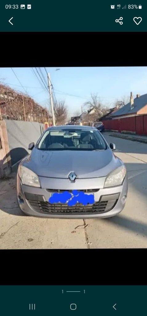 Dezmembrez Renault Megan 3,1.9d an 2010