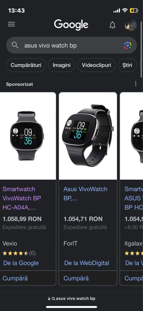 Ceas Smartwatch Asus VivoWatch BP