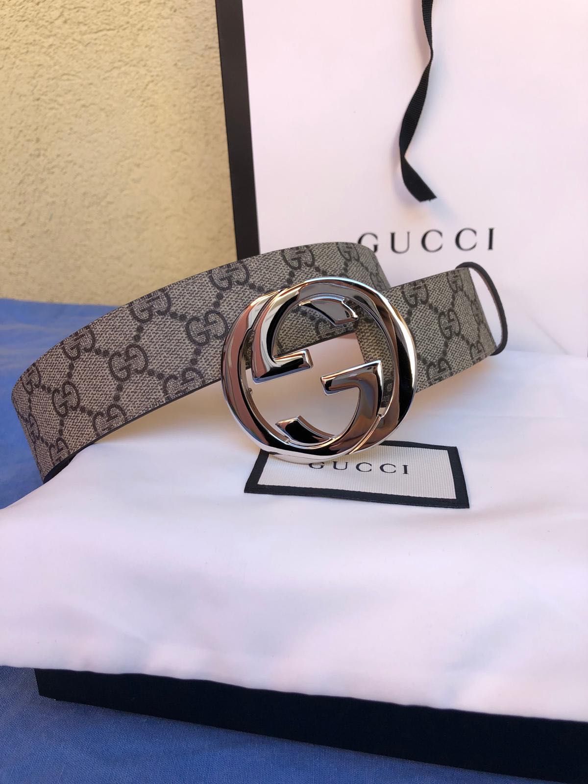 Curea Gucci supreme originala bej mărimea 95