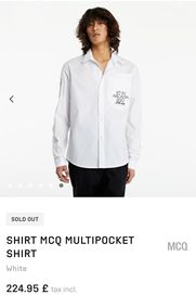 Страхотна мъжка риза MSQ by Aleksander McQUEEN размер M , нова