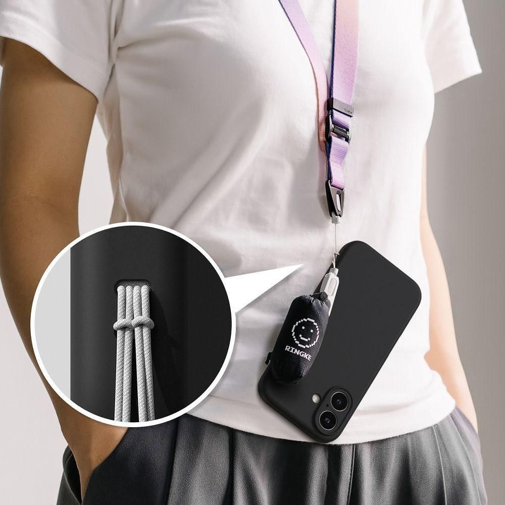 Кейс ringke silicone magnetic magsafe за iphone 16 - черен