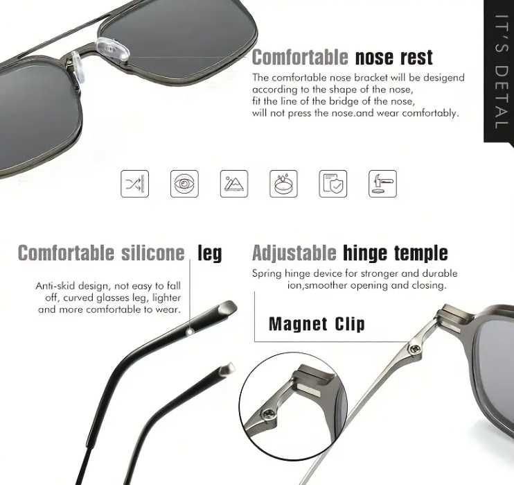 Ochelari Soare cu Clip-On