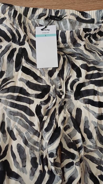 Летен панталон в зебров принт