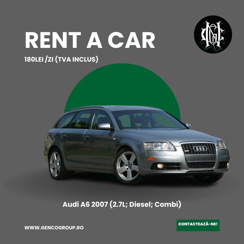 Închirieri Autoturisme și Autoutilitare / Rent a Car / Închiriere auto