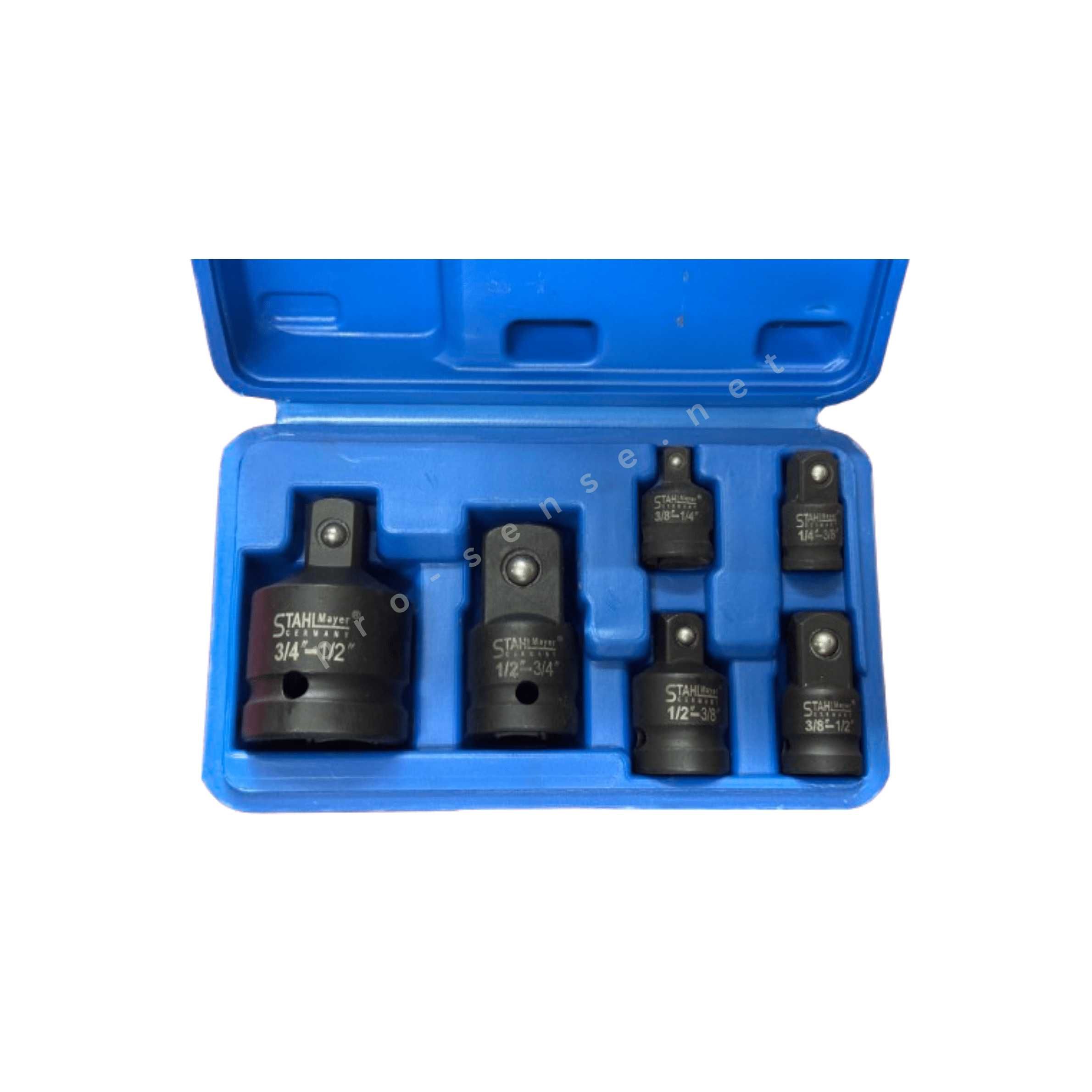 Адаптори, Преходници 1/4" 3/8" 1/2" 3/4" ударни 6 части StahlMayer