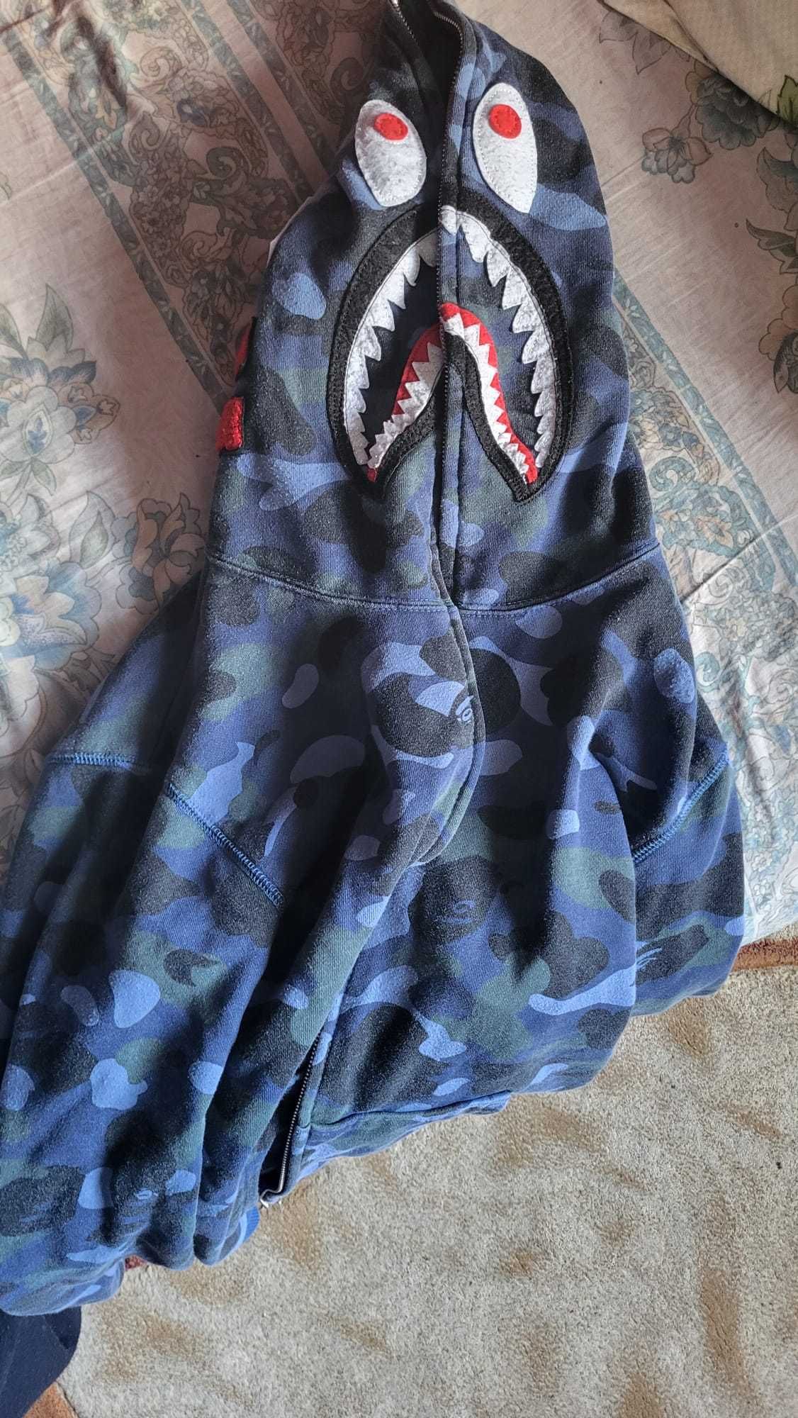 Hanorac Bape Shark Albastru