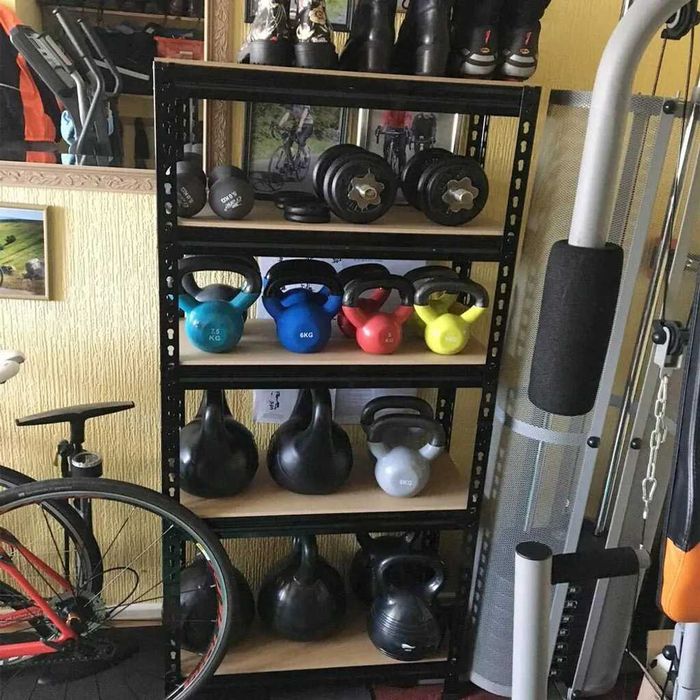 Raft metalic depozitare 5polite MDF 150x70x30 cm negru |S 610821 Black