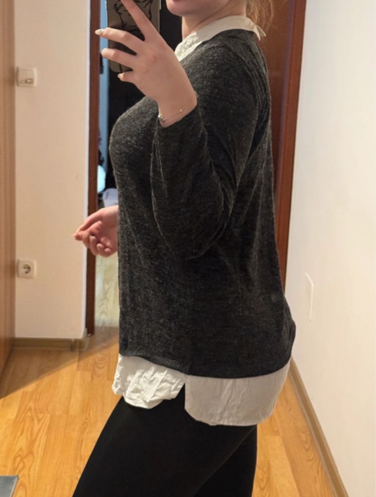 Bluza cu insertii de camasa