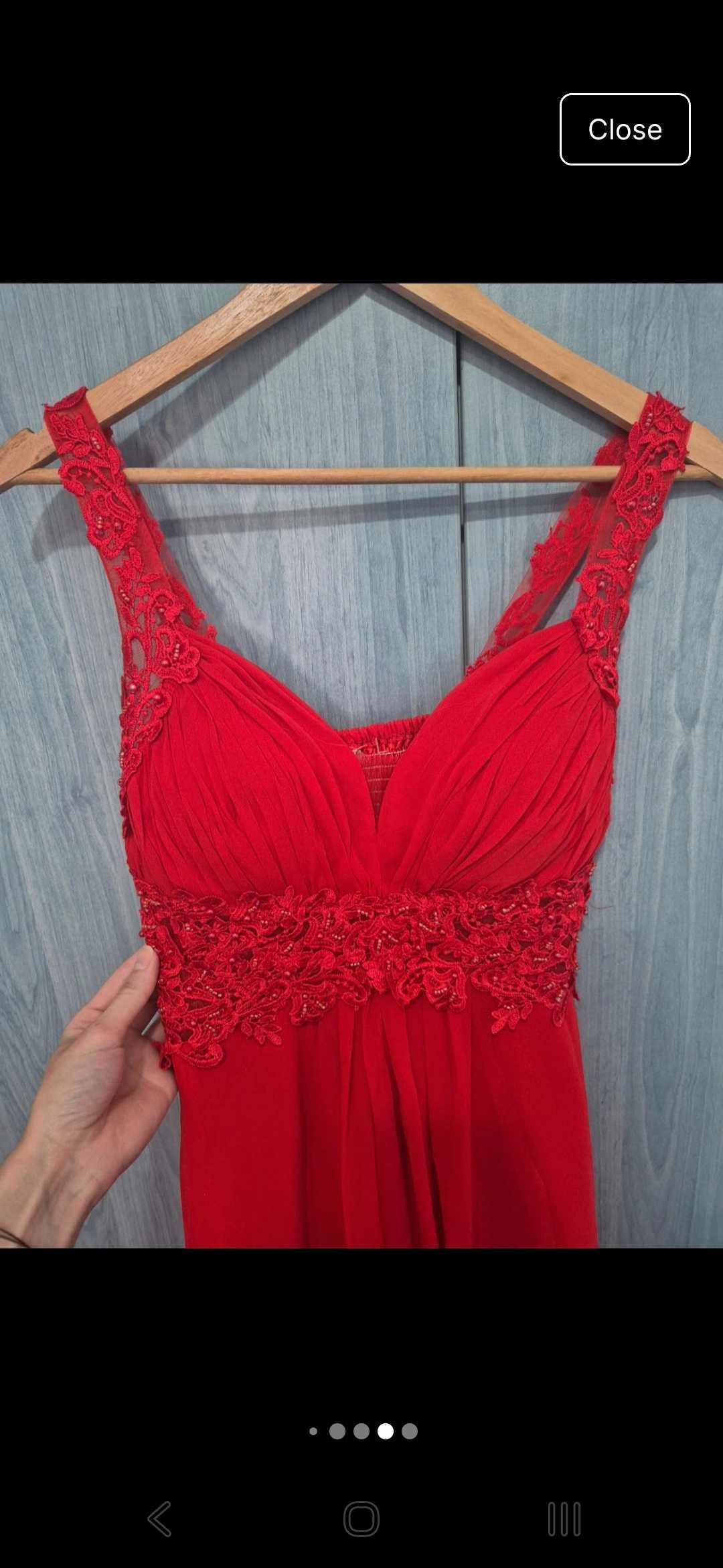Rochie voal rosie