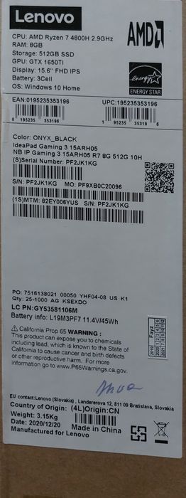 Noutbook lenova AMD RYZEN 7