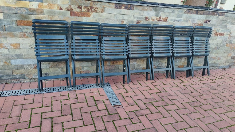 7 buc Scaune plastic terasa