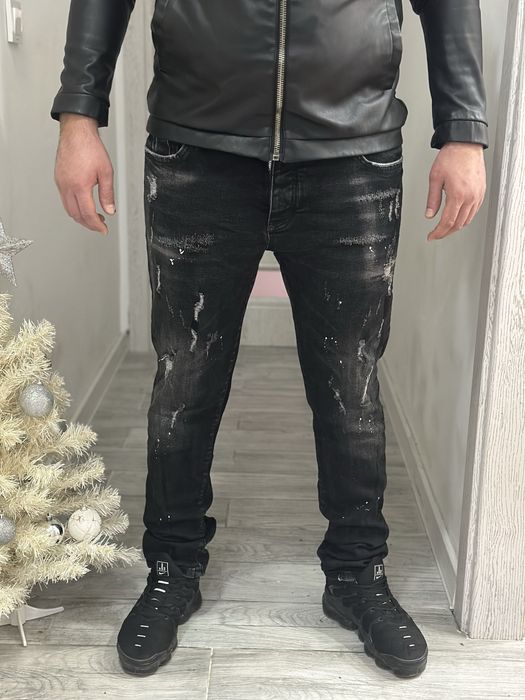 Топ модел Мъжки черни дънки DSQUARED