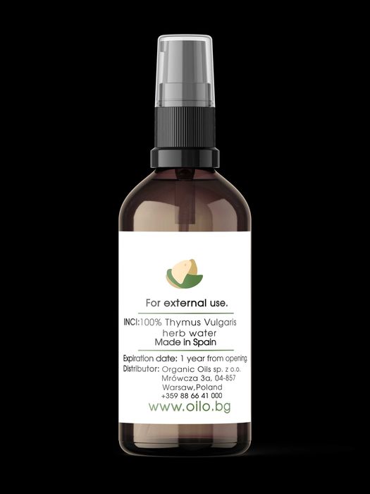 Oilo БИО Етерични масла Хидролат от мащерка - Thyme Hydrolate