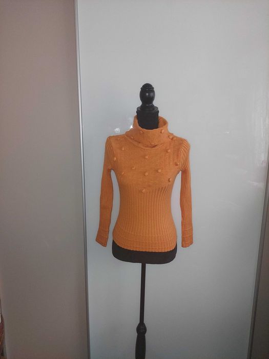 Pulovăr/bluza/maleta office cu ciucuraşi orange TRANSPORT GRATUIT