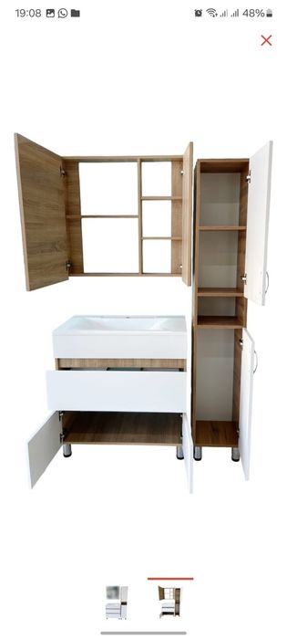 Продам умывальник с зеркалом и пеналом